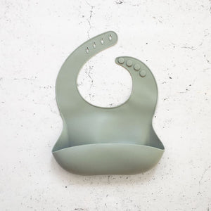 Silicone Bib - Soft Moss