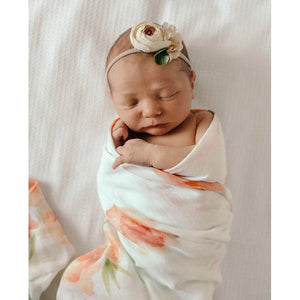 Sorbet Bloom organic muslin wrap - Aidenandava