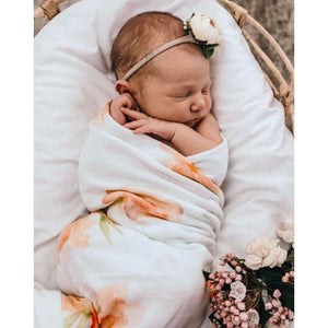 Sorbet Bloom organic muslin wrap - Aidenandava