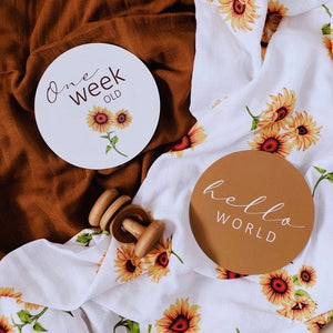 Sunflower & Bronze Milestone Cards
