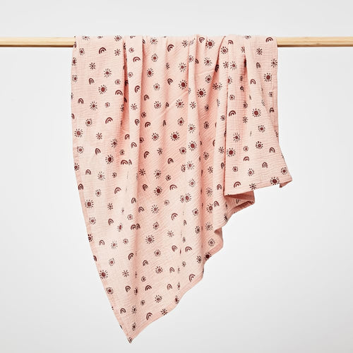 Sunny Blush Organic Muslin wrap