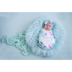 Sweet Petal snuggle swaddle & topknot set - Aidenandava