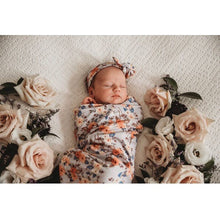 Load image into Gallery viewer, Vintage Blossom snuggle swaddle &amp; topknot set - Aidenandava